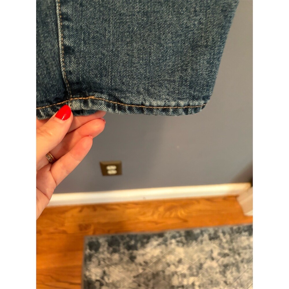 Old Navy OG Straight Jeans Womens Size 16 Blue Medium Wash High Rise - Picture 5 of 10